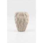 Bohemore Serenité Krem Dalgalı Sarmaşık Desenli Seramik Küp Vazo 25,5 x 18 cm