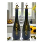 Bohhem Amber 2'li 750 Ml Zeytinyağı Ayçiçekyağı Şişesi Yağdanlık Yağlık Amber Cam Şişe