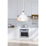 Bohhem Handel Mika Tekli Tavan Sarkıt Avize Beyaz Renk Mutfak Hol Cafe İşletme Avize Beyaz 22 x 20