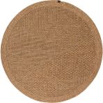 Boho 01 Naturel Yuvarlak Jüt Halı Yolluk Jüt Taban Jüt Kilim Hasır Halı Otantik Bohem Halı - 110 x 110 cm - Kahve