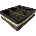 Boho Bazzar Hasır El Yapımı 3 Bölmeli Kaşıklık SFP14 30*25*8cm