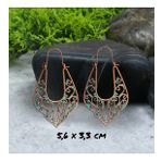 Boho Etnik Tribal Oymalı Küpe