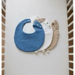Boho Piccolo 3'lü Oval Mavi,bej,beyaz %100 Pamuklu Organik 8 Katlı Müslin Bebek Mama Önlüğü /yakalık/ Salya Önlüğü - Mavi - Beyaz - Bej - 0 - 2 Yaş