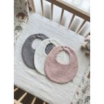 Boho Piccolo 3'lü Pembe,gri,beyaz Oval %100 Pamuklu Organik 8 Katlı Müslin Bebek Mama Önlüğü /yakalık/ Salya Önlüğü - Pembe - Beyaz - Gri - 0 - 2 Yaş