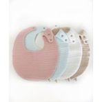 Boho Piccolo 4'lü Oval %100 Pamuk Organik Müslin Bebek Mama Önlüğü / Yakalık / Salya Önlüğü - Çok Renkli - 0 - 2 Yaş