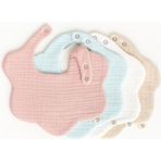 Boho Piccolo 4'lü Pamuklu Soft Renkler 8 Katlı Müslin Bebek Mama Önlüğü / Yakalık / Salya Önlüğü - 0 - 2 Yaş - Çok Renkli
