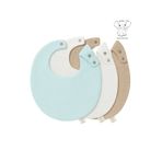 Boho Piccolo Oval 3'lü %100 Pamuk Müslin Bebek Mama Önlüğü / Yakalık / Salya Önlüğü