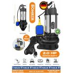 BÖHRER 1500W 2.0 HP 220V Demir Drenaj Çelik Gövde Dalgıç Su Motoru Pompa | 15m Derinlik -150m Yatay | 50" S