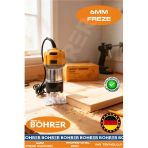 Böhrer 2600 Watt Mini 6Mm Devir Ayarlı Formika Traşlama Elektrikli Freze Makinesi
