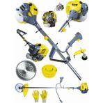 Böhrer 3.5 Hp Yan Tipi Benzinli Ot Çalı Çim Biçme Makinesi Tırpanı + Eldiven