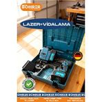 BÖHRER 36v 5ah Lazer İkili Set - 16 Satir 360 Derece 4 Köşe Lazer Hizalama + Darbeli Torklu Akülü Vidalama Matkap