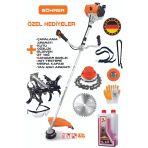 BÖHRER ALMAN 20Hp /h BENZİNLİ YENİ NESİL YAN TİPİ ÇİM ÇALI BİÇME TIRPANI + ÇAPALAMA APARATI