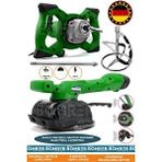 BÖHRER Alman Hb0387t Akülü Vantuz Fayans Makinesi Ve Elektrikli 3200w Yeşil Boya Harç Karıştırıcı 2'li Kombo Set Mavi