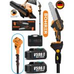 Böhrer Alman Orange Kömürsüz 2m Uzatma Kollu 8 Inç 25 cm Zincir+Pala Profesyonel Akülü Budama Testeresi
