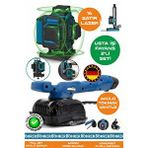 BÖHRER Alman Pro Ba01079m 2'li Usta Fayans Seti 16 Satır 360 Derece Lazer Hizalaam + Titreşimli Kademeli Fayans Vantuz Tokmak Makinesi Sarı
