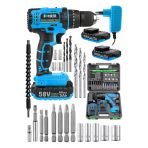 BÖHRER Böhr 58v 5 Ah Pro Hummer Blue Çift Akülü Yüksek Torq +24 Vidalama Şarjlı Matkap Set