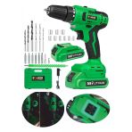 Böhrer German 58V 5AH Pro Hummer Green Çift Akülü Yüksek Torq +24 Vidalama Şarjlı Matkap Set