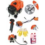 Böhrer Yan Tipi Benzinli Böhrer Lxt 2.4kw 3hp Ot Çalı Çim Biçme Makinesi Yan Tırpan + Eldiven+2tyağ