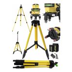 Böhrer Yatay ve Dikey Lazer Hizalama 2 Adet 30M Li-On Pilli Yeşil Işık Seviye Ölçme +3 Kademe Ayaklı Tripod