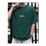 Boi Brooklyn Baskılı Kadın ve Erkek Bisiklet Yaka T-shirt
