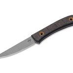 BÖKER PLUS® Kabuk Böceği Sabit Balıkçılık ve Av Bıçağı - 1095 Micarta Saplı Kuş ve Alabalık Bıçağı - Deri Kılıflı Dış Mekan Oyma Bıçağı
