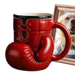 Boks Eldiven Kupa - Boksör için Boks Kahve Kupa | Masa Dekoru için Yenilik Kahve Kupası | Renkli Spor Temalı Kupalar | Taşınabilir masaüstü merkez parçası, ev için komik su kabı, stüdyo, seyahat