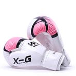 Boks Eldivenleri Bilek Koruması Nefes Alabilir MMA Muay Thai Dövüş Boks Eldiveni Çocuklar Yetişkinler için, 170 g 226 g 283 g 340 g, Pembe, 226 g