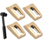 BokWin ION, Jenson, Crosley, Victrola, Sylvania Pikap, Fonograf LP Vinil Oynatıcı ile Uyumlu 4 Paket Kayıt Oyuncu İğne Altın Vinil İğne Değiştirme