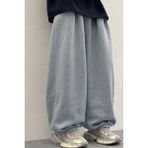 Bol Baggy Eşofman Altı Lastikli Paça Ayarlanabilir Unisex Erkek Kadın Gri Siyah Antrasit - Açık Gri - 7XL