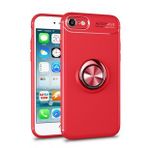 Bol Çeşit iPhone 7 Range Yüzüklü Kırmızı Silikon Kılıf