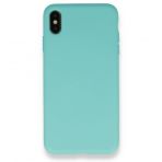 Bol Çeşit iPhone XS Max Nano İçi Kadife Turkuaz Silikon Kılıf