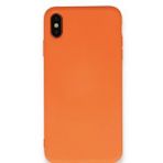 Bol Çeşit iPhone XS Max Nano İçi Kadife Turuncu Silikon Kılıf