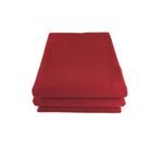 Bol Ticaret Tekstil 12 Adet Kırmızı Mikrofiber Kuaför El Yüz Spor Havlusu Saç Boyası Tutmayan 50X90 cm