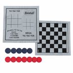 Bolaball 3'ü 1 arada Dev Masa Oyunları Tic Tac Toe ve Jumbo Dama Oyun Seti w/Tersinir Halı Çim ve Yard Oyunu | Yetişkinler için Kapalı Açık Arka Bahçe Oyunları Aile Partisi Çocuklar Kamp Barbekü Piknik