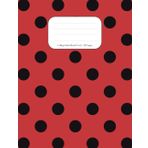 Bold Dots: Red & Black Polka Dot College Ruled Notebook – 120 Pages, 8.5"x11" Lined Journal