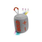 Bold Rgb Işıklı Taşınabilir Ses Bombası Kablosuz Bluetooth Hoparlör Speaker 90DB 14WATT 1200MAH - Gri