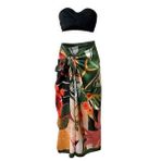 Bolder Lana-Bahar Desen Pareo Iç Göstermeyen Parlak Kumaş-95cm*145cm