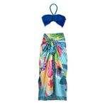 Bolder Lana-Plaj&Deniz Desen Pareo Iç Göstermeyen Parlak Kumaş-95cm*145cm