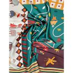 Bolder Scarf Brown/green City Fular 70*70 - 00Kahverengi