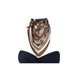 Bolder Scarf Kahve Serisi (kahve-beyaz) Fular 70*70 cm