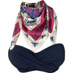 Bolder Scarf Laci-Bordo Etnik Fular 70*70 cm - Laci - Bordo