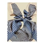 Bolder Scarf Mavi Ekru Çizgili Fular 70*70