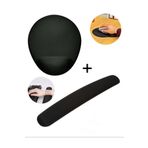 Boldy 2'li Bilek Destekli Mouse ve Klavye Pedi Seti - Kaymaz Mousepad ve Klavye Desteği Seti - Fare Pedi