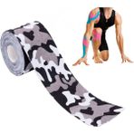Boldy Kamuflaj Kinesio Sporcu Bandı - Camo Kinesiotape Bantlama - Sakatlık Bandı - Kinesio Bant - Kinezyo Bant - Kinesiotape 5CMX5M. - Siyah - Beyaz - 5 cm