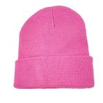 Boldy Klasik Spor Bere-Triko Bere-Unisex Nakışsız Bere-Düz Bere-Unisex Bere-Düz Klasik Bere (Pembe)