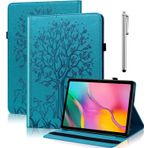 BOLELAW Google Pixel Tablet 2023 için Tablet Kılıfı, PU Deri Koruyucu Kılıf Stylus Kalem ile, Google Pixel Tablet 2023 için Belge Yuvaları (Mavi)