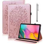 BOLELAW Google Pixel Tablet 2023 için Tablet Kılıfı, PU Deri Koruyucu Kılıf Stylus Kalem ile, Google Pixel Tablet 2023 için Belge Yuvaları (Pembe)
