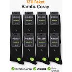 Bolero Bambu Erkek Çorap 12’li Paket – Dikişsiz, Terletmeyen, Koku Önleyici - 41 - 45 - Siyah