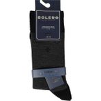 Bolero Erkek Premium Dikişsiz Pamuk Çorap Siyah Jakar Kare Desen - 43 - 46