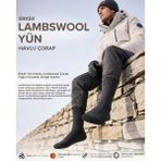 Bolero Erkek Yün Havlu Lambswool Çorap Antrasit - 41 - 45 - Füme